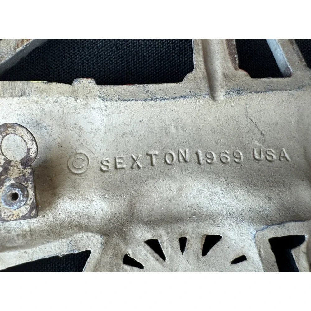 Vintage 1969 Sexton USA Cast Metal Steam Train Wall Hanging Plaque